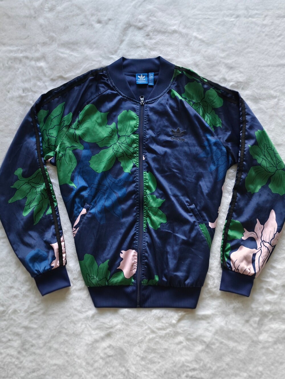 Adidas Originals Floral Engraving Supergirl Track Top | L